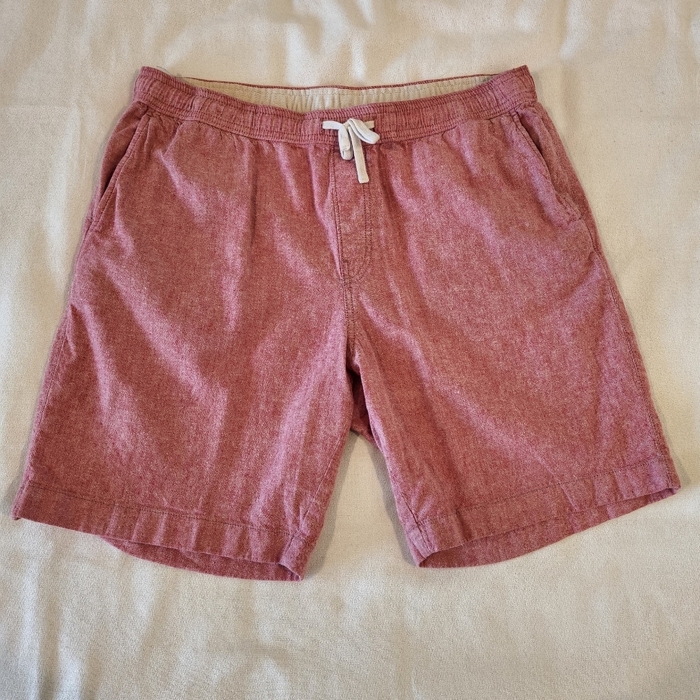 Nordstrom 1901 Linen Blend Shorts Mens Large Red Salmon